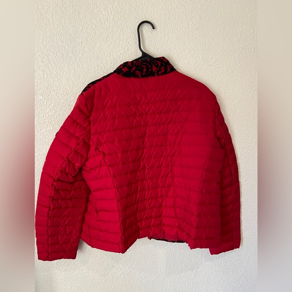 Michael Kors Red Bubble Jacket Women XL - Picture 3 of 4